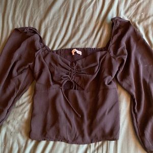 Long sleeve corset top